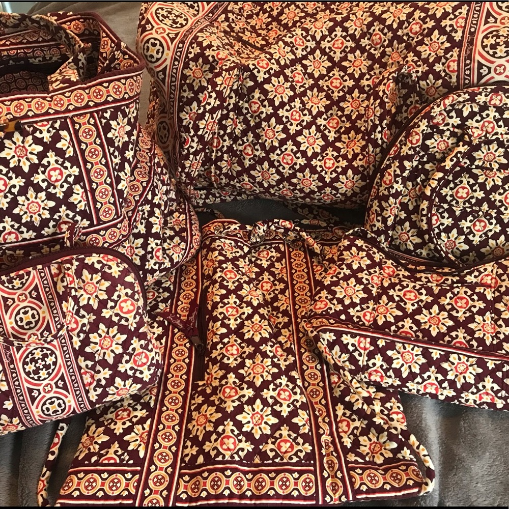 Huge Travel Lot of Vera Bradley Medallion duffel